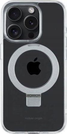 Maskë mbrojtëse Mobile Origin RingMag, për iPhone 15 Pro, transparente, me unazë magnetike