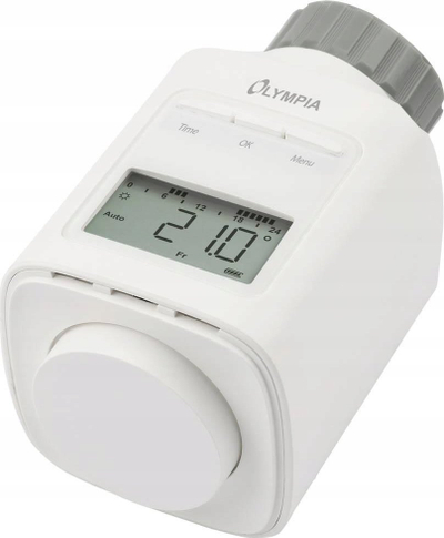 Valvul termostatike elektronike Olympia HT 430-23A, kursen energji, programohet, e bardhë