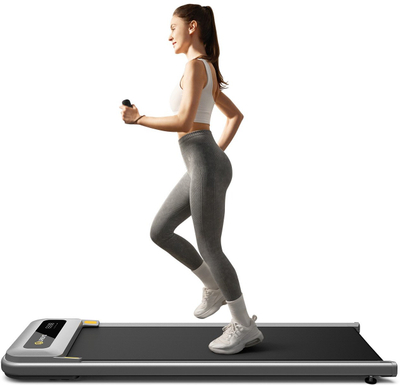 Set tavolinë me shirit ecës Urevo U1 Smart Walkingpad dhe TUCKANO, rregullim elektrik lartësie, i zi dru arrë