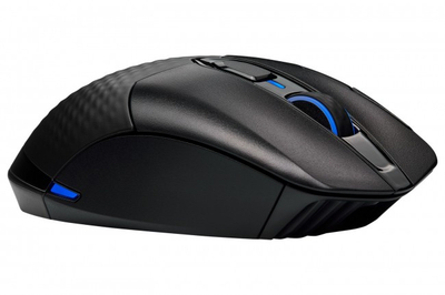 Гејминг глушец Corsair Dark Core, безжичен, 18000 DPI, црн