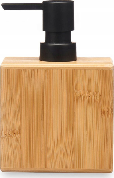 Set dispenser sapuni me pjate sapuni Berilo, kapak katror bambu, i zi