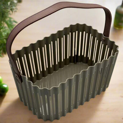 Shportë Plastike, gri 31x22x18cm. UNIMIKS