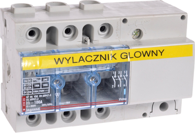 Çelës izolues Legrand VISTOP 022525, 3P, 100A, i zi