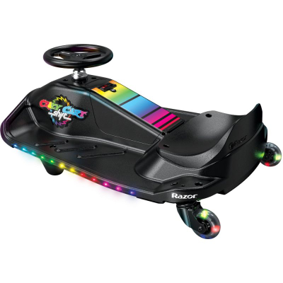 Go-kart elektrik Razor Crazy Cart Shift Lightshow, me litium, 8 mph, i zi