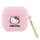 Kapak silikoni Hello Kitty për AirPods, me karabinë, rozë