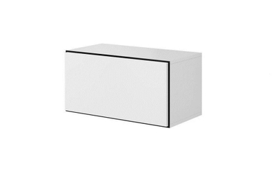 Komodë Bed ROC RO3, 75 x 39 x 37 cm, e bardhë me kornizë të zezë