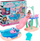 Сет за игра Gabby’s Dollhouse Purr-ific Pool, фигури Gabby и MerCat, сиренски опашки кои ја менуваат бојата, повеќебоен