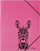 Dosje me goma në qoshe PAGNA Corner Zebra, DIN A4, karton, fuksia