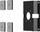 Mbajtëse VESA për xham Compulocks Glass Mount Bracket, me hapje sigurie, e zezë