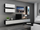 Komodë TV Cama Meble Vigo 140, 140x40x30cm, shkëlqim bardh e zi