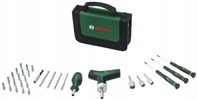 Set kaçavidash Bosch Home and Garden 1600A039HX, 31 pjesë, me rafcet, në çantë