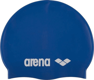 Капа за пливање Аrena Classic Silicone, една големина, сино-бело