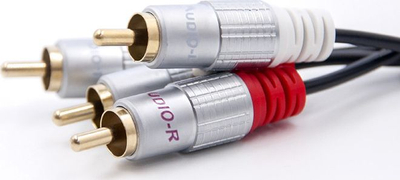 Kabllo audio Qoltec RCA 2xRCA, 3m, e zezë
