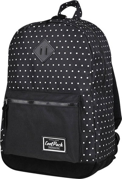 Çantë shpine CoolPack Grasp Urban, 25L, me pika, e zezë