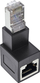Adapter rrjeti InLine Patch Cord Cat.6A, RJ45 mashkull femër, kënd 90°