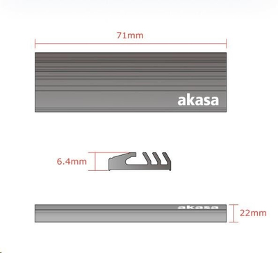 Ftohës pasiv Akasa  M.2 SSD, 2 copë