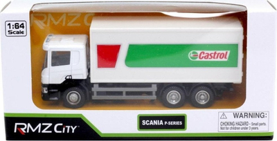 Lodër kamion Daffi Scania RMZ, model Castrol me kontejner 20 ft, shkallë 1:64, shumngjyrësh