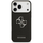 Mbulesë telefoni Guess Hardcase 4G Grained, për iPhone 17 Pro Max, TPU dhe lëkurë eco, e zezë