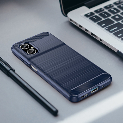 Mbulesë telefoni Xiaomi Redmi Note 11E Redmi 10 5G, TPU, dizajn karbon, blu e errët
