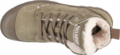 Atlete Palladium Pampa Hi Zip WL W 95982-377, lëkurë nubuck, taban gome, jeshile