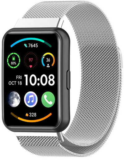 Rrip ore 4wrist Milanese hWR632, për Huawei FIT 2, i argjendtë