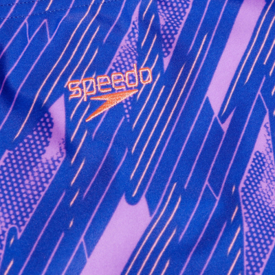 Kostum noti për goca Speedo HyperBoom Medalist, njëpjesësh, që s’e ha klori, blu vjollcë