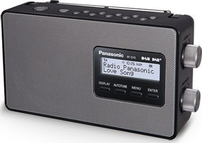 Radio portabël Panasonic RF-D10EB-K, DAB DAB+ FM, prizë 2-pin evropiane, e zezë me gri argjendi