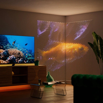 Panel LED dekorativ Twinkly Matrix HD, 480 LED RGB, 1m x 1m, shumëngjyrësh