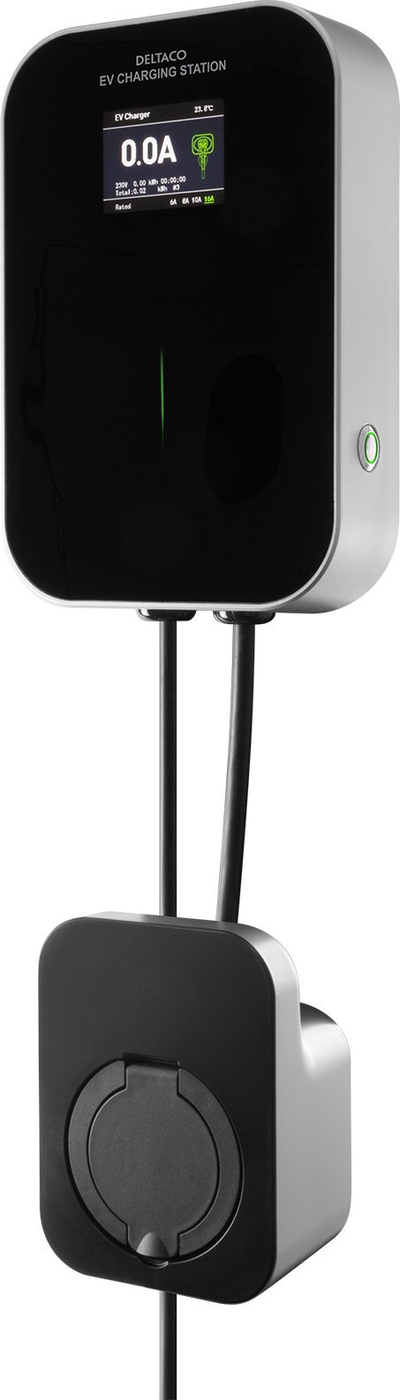 Stacion karikimi për makina elektrike DELTACO E-Charge, 3.7 kW 16A, Type 2, i zi gri