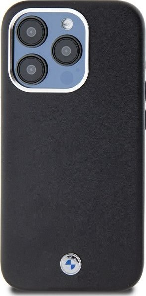 Kapak telefoni BMW Signature Wrapped Metal me MagSafe për iPhone 15 Pro 6.1", i zi