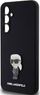 Kapak telefoni Karl Lagerfeld për Samsung Galaxy S23 FE, silikon liquid, dizajn ikonik Karl, i zi