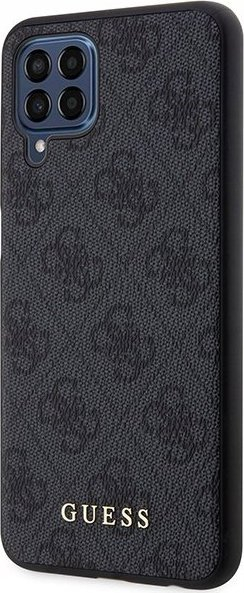 Mbulesë telefoni Guess GUHCSM33G4GFGR për Samsung Galaxy M33 5G, koleksioni 4G Metal Logo, e zezë