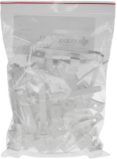 Mbajtëse kabllosh plastike UP-22 P50, diametër 9-22mm, 50 copë, e bardhë