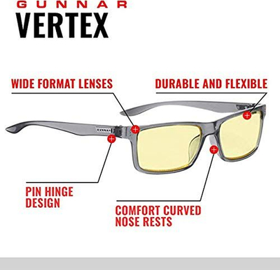 Syze kompjuteri Gunnar Optiks Vertex, kornizë Onyx, xhama Amber