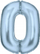 Balon heliumi folje Pastel Blue, numri 0, 86cm, blu pastel