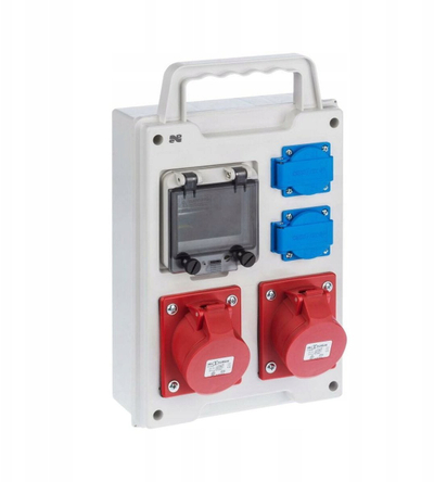 Kasetë portabël shpërndarje ELEKTRO-PLAST 6211-00, 2x2P+Z, 2x3P+N+Z 16A, gri