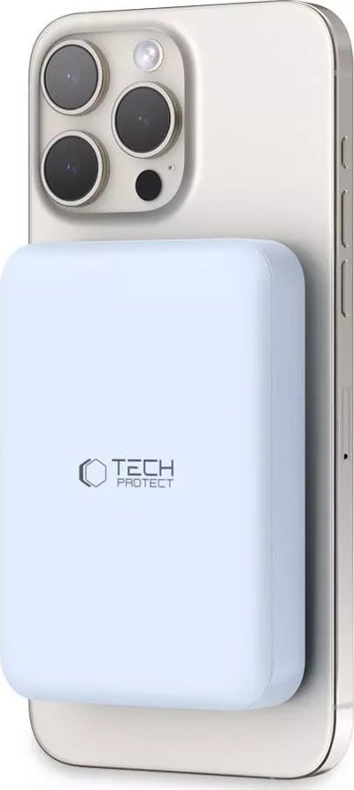 Надворешна батерија Tech-Protect PB11 LifeMag, 10000mAh, MagSafe, сина