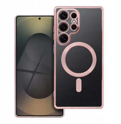 Силиконска футрола Electro Mag за Samsung Galaxy S25 Ultra, MagSafe, проѕирна