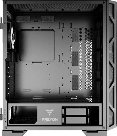 Кутија PC PREYON Nest Meshy+, 4x ARGB, со напојување PREYON EAGLE POWER GOLD 1000W