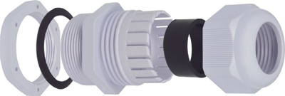 Gland kabllor Incobex Elplast M50 ENE-00425, IP68, për kabllo 32–38mm, gri