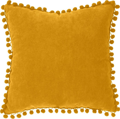 Jastëk dekorativ Atmosphera Yellow Pompons, 40x40 cm, e verdhë