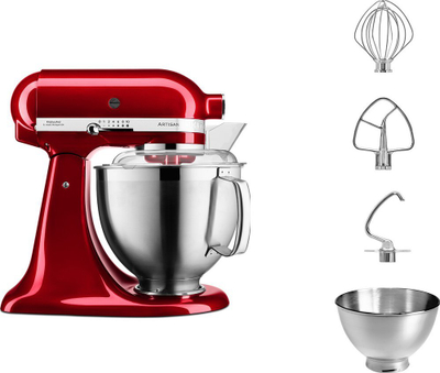Mikser planetar KitchenAid 5KSM185PS, 300W, 2kg, inox