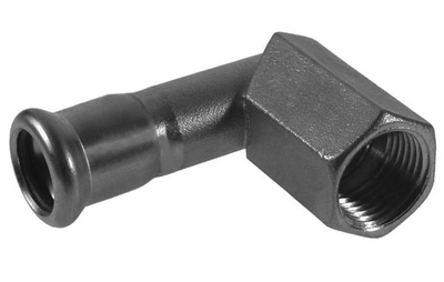 Bojë këndore inox KAN-therm, 22mm, FI 3/4", argjendtë