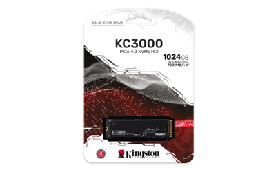 SSD Kingston KC3000, 1 TB, M.2, PCIe 4.0, NVMe, ngjyrë e zezë