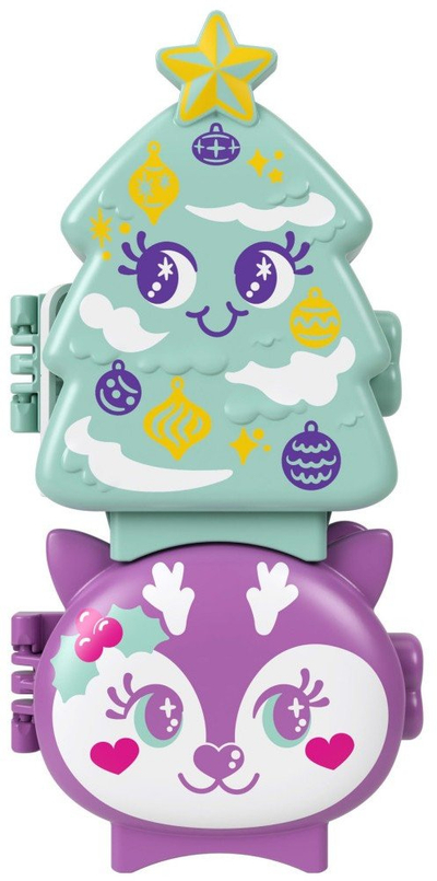 Set lodrash Mattel Polly Pocket Holiday Connects Bundle Compact 2 Pack, koleksionues, shumëngjyrësh