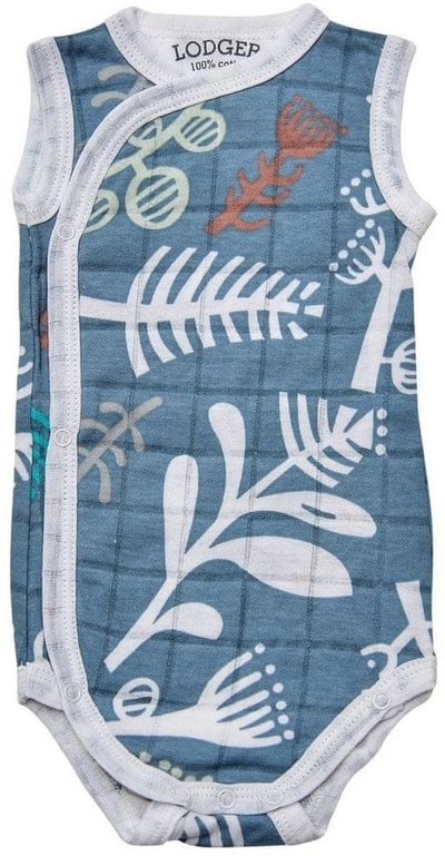 Body bebe Lodger Romper Botanimal, 62 cm, pambuk, blu