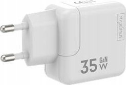 Karikues muri MX Burst GaN PD 35W, 2x USB C, kabllo USB C në Lightning PD 20W, i bardhë