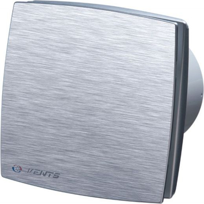Аксijalен вентилатор Vents 100LDATHMET, fi 100, 14W, со тајмер и хигростат, четкан алуминиум