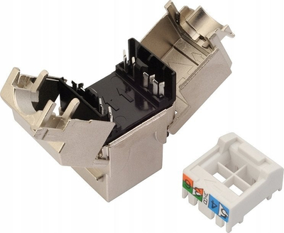 Keystone rrjeti Solarix CAT5E STP, RJ45, set 24 copë, i zi