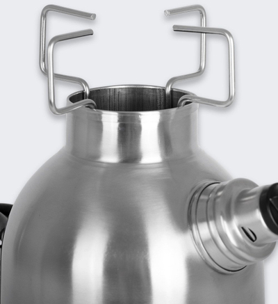 Çajnik kampingu Petromax Fire Kettle, 0.79L, çelik inox, argjendtë